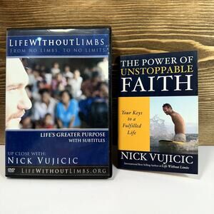 The Power of Unstoppable Faith Book & Life Without Limbs DVD Nick Vujicic Bundle